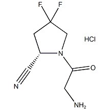 (S)-1-(2-Aminoacetil)-4,4-difluorpirolidină-2-carbonitril Trifluoracetat Nr. CAS:1448440-51-4