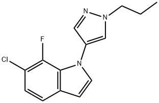 6-Clor-7-fluor-1-(1-propil-1H-pirazol-4-il)-1H-indol Nr. CAS. : 1782070-67-0